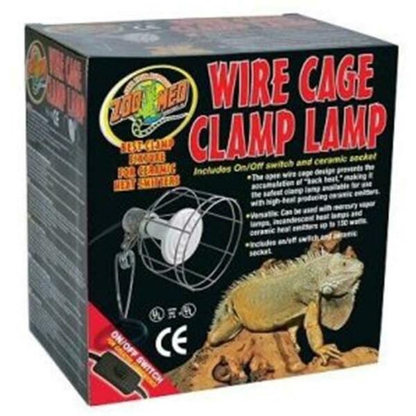 Zoo Med Laboratories Zoo Med Repti Porcelain Clamp Lamp With Wire Deflector For Reptiles 850-32100